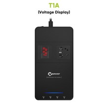차량용 슈퍼 캐패시터 캐퍼시터 전압안정기 자동차 전원 인버터 DC 12V AC 220V 볼트 변환기 전압 QC 3.0 USB 충전기 자동 변압기 어댑터 12 220, [02] T1A ( With Display )