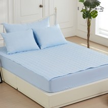 데일리 피치스킨 침대패드 S SS Q, 베이비블루