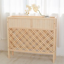펜스 울타리 카페 방부목 목재 조립형 깔끔 모던 가정, 흰색 길이 120 높이 90cm 폭 25