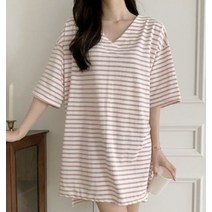 엘르비 단가라 브이넥 루즈핏 미니원피스(3Color)