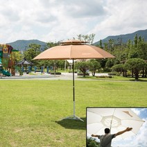 특대형 파라솔 2.7M 야외 캠핑 휴대용 비치파라솔, 파라솔2.7M_베이지