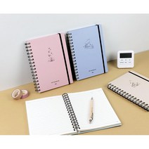 A5 메모장 두꺼운 밴드 노트 스프링 좌철노트 대학생