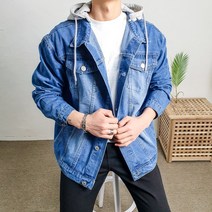 코코로맨틱 봄 가을 중청 후드 청자켓