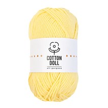 니뜨 코튼돌 뜨개실(50g) (10+1) [뜨개실도안제공] 면혼방실 인형실 소품실 초보코바늘실 코바늘실 블랭킷실 뜨개실 털실 가방실 손뜨개실, 3_파스텔옐로우