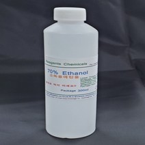 오피스안&컴사이언스 소독용알콜(소독용에탄올) Ethyl Alcohol 300ml 70% 소독용에틸알콜 시약