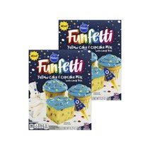 필스버리 펀페티 옐로우 케이크 & 컵케이크 믹스, 2개