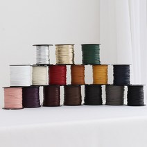 랍빠끈 납작가죽 천연가죽 끈 (3mm 5mm) 17color rdq 반지 키링 팔찌 등 DIY 가죽끈, 그린