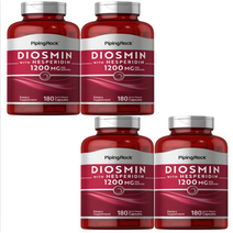 4병 피핑락 PipingRock 디오스민앤헤스페리딘 1200mg 180정 Best Diosmin-Hesperidin 1200mg 180캡슐 4통, 4개