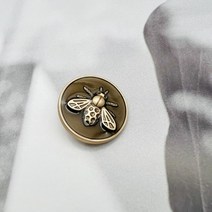 금장 단추 부자재 셀프 패션 꿀벌 금속 단추 DIY 정장 재킷 니트 스웨터 라운드 장식 10 개, 03 5-233-3_02 20MM