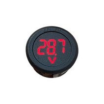 분광계 광도계 적외선 DC 5-100V LED 디지털 디스플레이 라운드 2 선 전압계 자동차 전압 전류 미터 볼트 검출기 테스터 모니터 창, Red