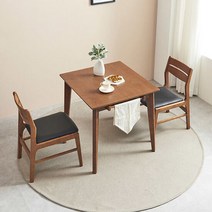 리젠우드H 아레아 고무나무 2인용 테이블의자세트, 색상:내추럴