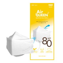 에어퀸 황사 마스크 플러스 대형 KF80, 1개입, 50개