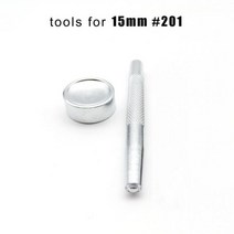 불박기 가죽 공예 불박 도장 기계 제작 인쇄 25 세트 10 12.5 15mm #633 655 831 201 금속 재봉 프레스 패스너 스냅 버튼 포퍼 가방 의류 재킷 코트 수리 도, tools for 15mm 201