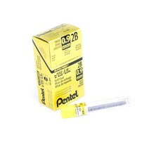 Pentel 슈퍼 하이 폴리머 리필 두께 0.9mm 높이 2개 심 180개(50-9-2H) 156749, 2H Lead
