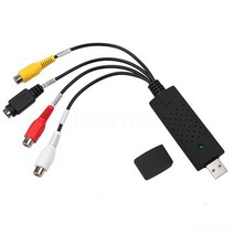 비디오 테이프 usb 변환 win78xpvista용 dvd 캡처 기에 easycap vhs를 캡하기 쉬운 휴대용 2.0 오디오 캡처 카드 어댑터, 검은색