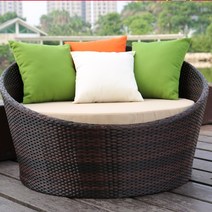 수영장카바나 썬베드 렉산지붕 의자 자외선차단 휴양, 지름 1.6미터+쿠션5개(색상랜덤)