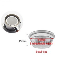 51/53/58mm 스테인레스 스틸 커피 필터 바구니 기계 드롱기 브레빌 카페드리퍼 포타필터 커피 메이커 스트레이너, 05 54MM height 25mm