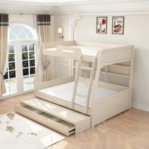 2층3층침대 E1등급 원목 성인 게스트하우스 분리형 프레임 사다리 수납 서랍장 벙커침대 다인실 기숙사 인테리어, 1500mmX2000mm, 2층침대+서랍형 + 저상형 추가