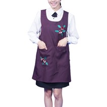웰컴가운 AE92 큰주머니 원피스형 앞치마 이화꽃송이 요양 복지, 품절1