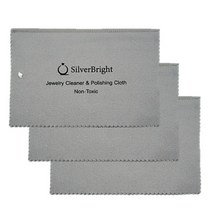 실버 브라이트 은 광택천 은 세척천 은 닦는 천 주얼리 광택 연마 천 3매