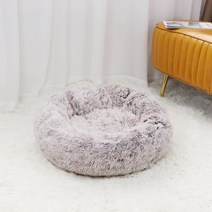 슈퍼 소프트 애완동물 고양이 침대 플러시 침대 도넛 침대 편안한 수면, 40cm, 중국, 커피 화이트