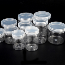 원형투명케이스 악세사리함 보관용기 플라스틱 화장품수납, 7cm - 300ml