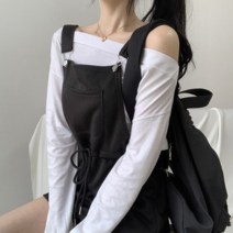 [당일배송루즈핏] 헤일리 부드러운 무지 오픈숄더 여성 기본티