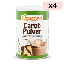 Biovegan 오가닉 캐롭 파우더 가루 분말 200g 4팩 organic carob powder (독일배송), 4개