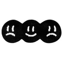 Smile rug 블랙 스마일 원형 발매트 미니러그