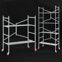 PT 아시바 동바리 수평재 틀 비계 스캐폴딩 작업대, 150x140x70(바퀴없음+미끄럼방지패널)