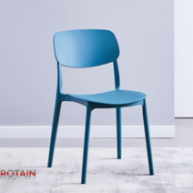 마카롱의자 겹치는 플라스틱 북유럽 식탁 카페 레스토랑 등받이 체어, 블루, 1개