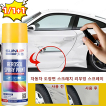 1/1+1 자동차 도장면 스크래치 리무빙 스프레이 친환경 보수 스프레이 모든 자동차적용 가능, 무광 블랙