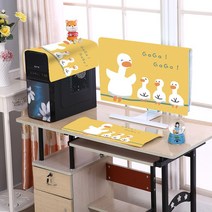 모니터가리개 모니터 가림막 커버 PC 더스트 쓰리피스 본체 키보드 노트북 일체형 데스크톱, 65 32인치、러버덕