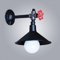 미도라이팅 미니밸브벽등 빈티지벽등 수도파이프조명 인더스트리얼조명 벽등, LED에디슨 볼램프5W전구색*1