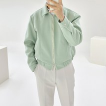 아도르클래식 앤트 4컬러 크롭 시보리 캐주얼 블루종 집업 자켓