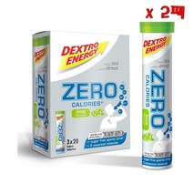 Dextro Energy Zero Calories 덱스트로에너지 발포 타블릿 라임 240g 20정 3개입 2팩