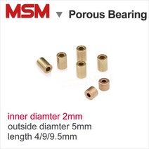 MSM 2x5x 9/2x5x9.5mm 구리 슬리브 다공성 베어링 주석 청동 기본 분말 야금 오일 부싱 미니 DIY 부품 10, 01 2x5x4mm