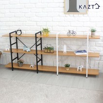 로이드 3단 와이드 철재책장 1000, 블랙