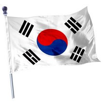 태극기 태극기 만들기 자수태극기 자수태극기엠현대태극기본염210x140cm 가정용태극기 대한민국의 국기 흔들기 4호 한국 태극기뱃지, 1-288*192CM