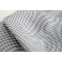 린넨100 퓨어 린넨 40리 그레이 하운드투스 체크 원단, 1개