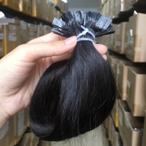 컬러피스 붙임머리 MRSHAIR 케라틴 퓨전 헤어 익스텐션 플랫 팁 인모 1x0.8cm Tiny Interface Pre Bonded 14 18 인치 NonRemy 2 60, 14인치 35cm, 50그램, 1B 내츄럴 블랙