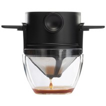 휴대용 재사용 가능한 핸드 드립 커피 필터 cup for home office 여행 비즈니스 에스프레소 caffe americano coffee maker dripper, 베이스가 있는 필터