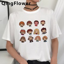 거꾸로타는화목난로기묘한 것들 거꾸로 일레븐 톱 티셔츠 여성 커플 의류 일본 2020 하라주쿠 여름 탑 미적, 12 18445_03 M