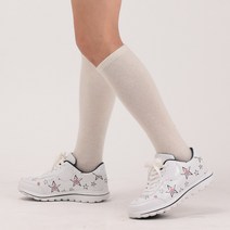 여성 골프양말 무지 캐시미어 니삭스 아이보리 FREE, 그레이