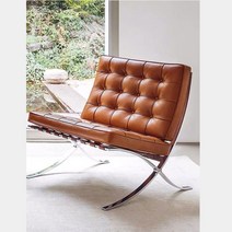 바르셀로나 체어 라운지의자 미스반데어로에 knoll barcelona chair, 화이트-PU(유광)