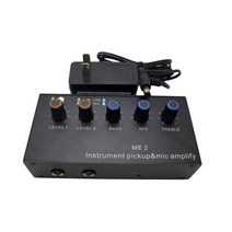 6.5mm 다이나믹 마이크 오디오 앰프 톤 보드 악기 기타 바이올린 픽업 앰프베이스, 02 Amplifier with power