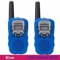 1 또는 2 개/대 어린이 귀여운 아이 워키 토키 라디오 장난감 baofeng BF-T, 02 러시아, 02 22ch blue