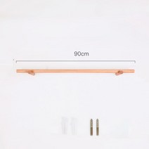 벽걸이 원목행거 벽고정 옷걸이 북유럽 옷가게 나무 행거, 너도밤나무 크로스바 90 cm