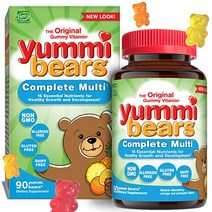 멀티비타민 Yummi Bears Vitamin C Chewable Gummy Supplement for Kids 60 Count (Pack of 1), Complete Multi, 90 Count (Pack of 1)