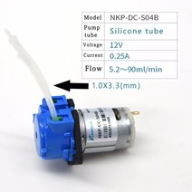 액체이송펌프DC 12V/24V 도징 펌프 연동 펌프 Arduino 수족관 실험실 용 커넥터가있는 투약 헤드 분석 Diy, 01 12V-S04_01 Blue